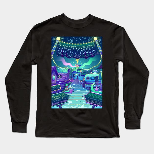 Stardew Valley Night Market Long Sleeve T-Shirt by Bratzoid